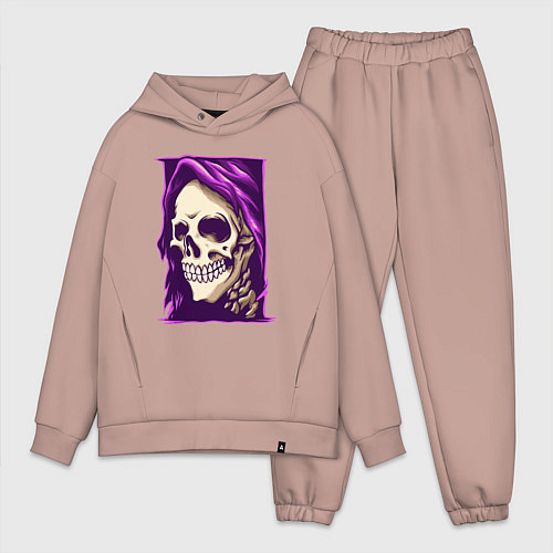 Мужской костюм оверсайз Violet death / Пыльно-розовый – фото 1