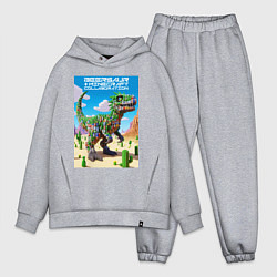 Мужской костюм оверсайз Minecraft and beersaur - ai art collaboration, цвет: меланж