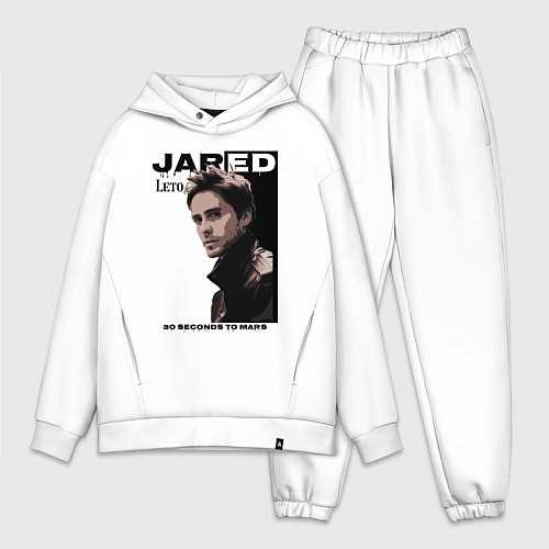 Мужской костюм оверсайз Jared Joseph Leto 30 Seconds To Mars / Белый – фото 1