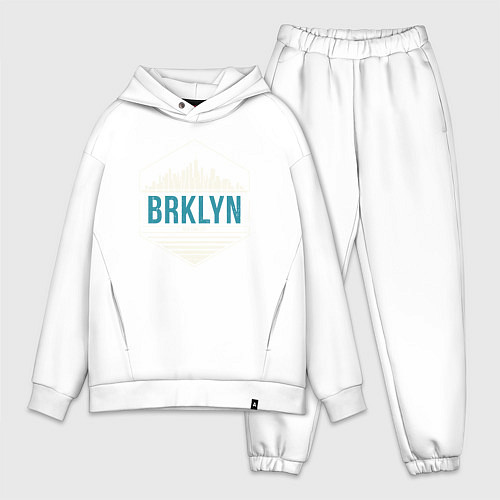 Мужской костюм оверсайз Brooklyn city / Белый – фото 1
