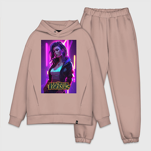 Мужской костюм оверсайз League of Legends Kaisa Kda / Пыльно-розовый – фото 1