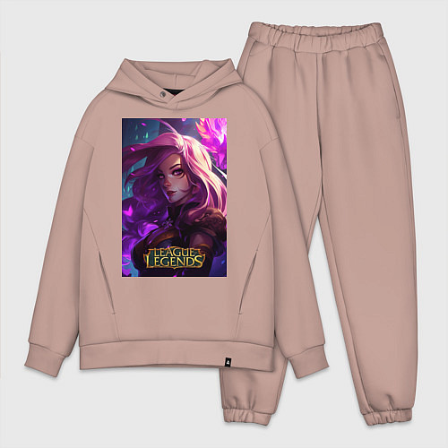 Мужской костюм оверсайз League of Legends Kaisa Kda / Пыльно-розовый – фото 1