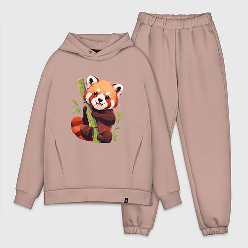Мужской костюм оверсайз The Red Panda / Пыльно-розовый – фото 1