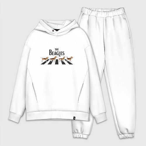 Мужской костюм оверсайз Битлс бигли / Белый – фото 1