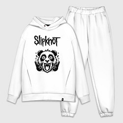 Мужской костюм оверсайз Slipknot - rock panda, цвет: белый