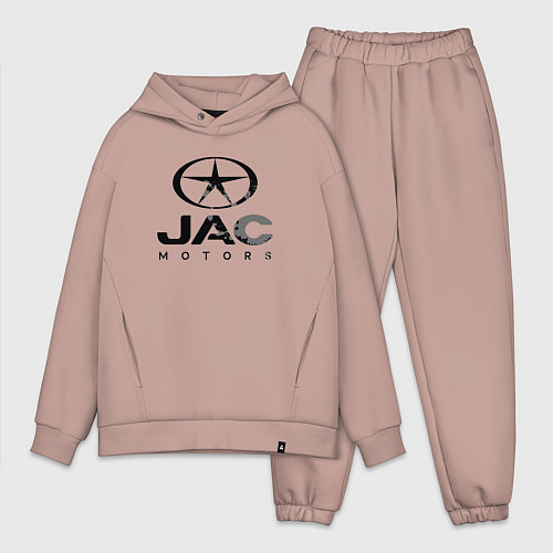 Мужской костюм оверсайз Jac - logo / Пыльно-розовый – фото 1