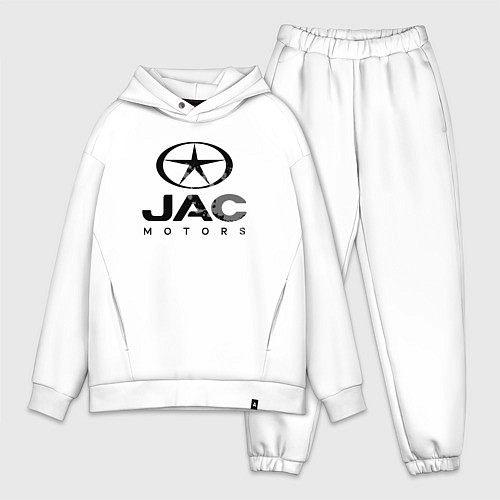 Мужской костюм оверсайз Jac - logo / Белый – фото 1