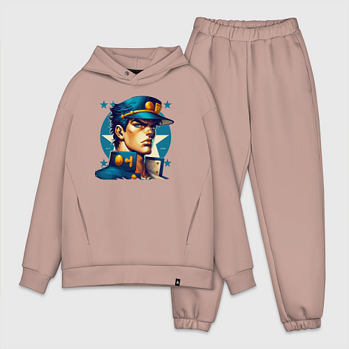 Мужской костюм оверсайз Jojo - Jotaro Kujo ai art / Пыльно-розовый – фото 1