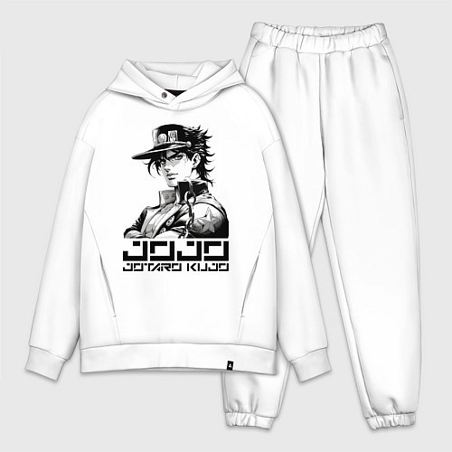 Мужской костюм оверсайз Jotaro Kujo - jojo ai art / Белый – фото 1