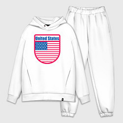Мужской костюм оверсайз United States, цвет: белый