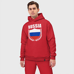 Мужской костюм оверсайз Russian flag, цвет: красный — фото 2