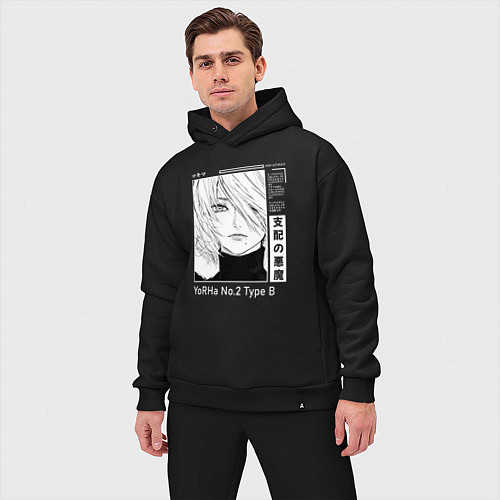 Мужской костюм оверсайз Красивая 2B - Nier automata / Черный – фото 3