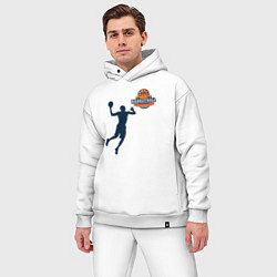 Мужской костюм оверсайз Игрок в баскетбол basketball, цвет: белый — фото 2