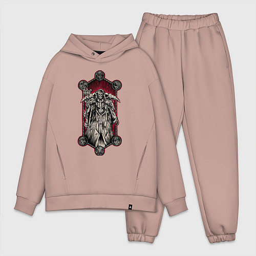 Мужской костюм оверсайз Повелитель Момонга / Пыльно-розовый – фото 1