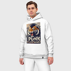Мужской костюм оверсайз Cool tiger - punks not dead, цвет: белый — фото 2