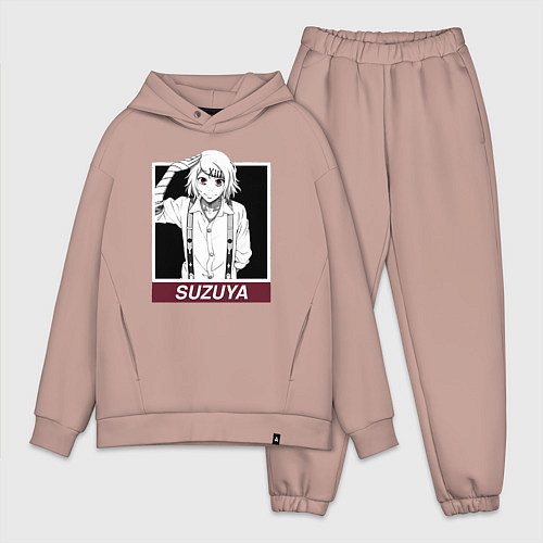 Мужской костюм оверсайз Джузо Сузуя Рэй / Пыльно-розовый – фото 1