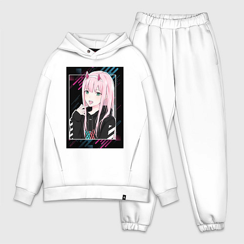 Мужской костюм оверсайз Zero Two is darling / Белый – фото 1