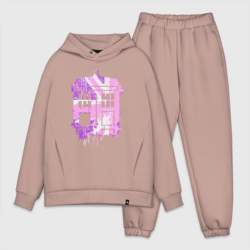 Мужской костюм оверсайз Pink tardis / Пыльно-розовый – фото 1