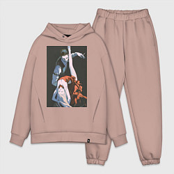 Мужской костюм оверсайз Ведьма и чудовище Ашаф танец, цвет: пыльно-розовый