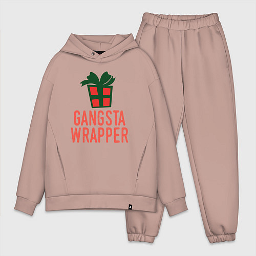 Мужской костюм оверсайз Gangsta wrapper / Пыльно-розовый – фото 1