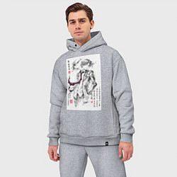 Мужской костюм оверсайз Киётака Аянокоджи арт, цвет: меланж — фото 2