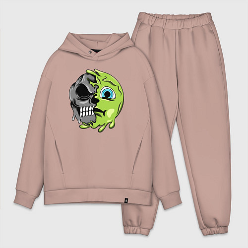 Мужской костюм оверсайз Green smile / Пыльно-розовый – фото 1