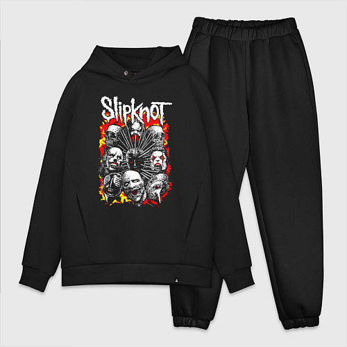 Мужской костюм оверсайз Slipknot rock band / Черный – фото 1