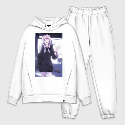 Мужской костюм оверсайз Надзуна Нанакуса - Песнь ночных сов / Белый – фото 1