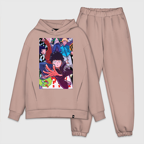 Мужской костюм оверсайз Моб Психо 100 Экубо / Пыльно-розовый – фото 1