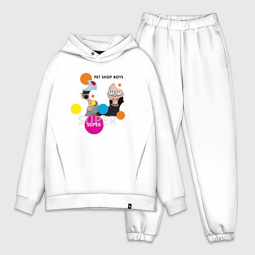 Мужской костюм оверсайз Pet Shop Boys - Super / Белый – фото 1