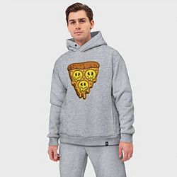Мужской костюм оверсайз Happy nation pizza, цвет: меланж — фото 2