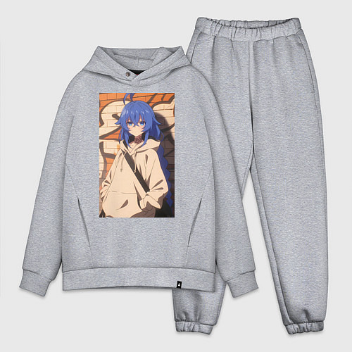 Мужской костюм оверсайз Реинкарнация безработного Рокси Мигурдия арт / Меланж – фото 1