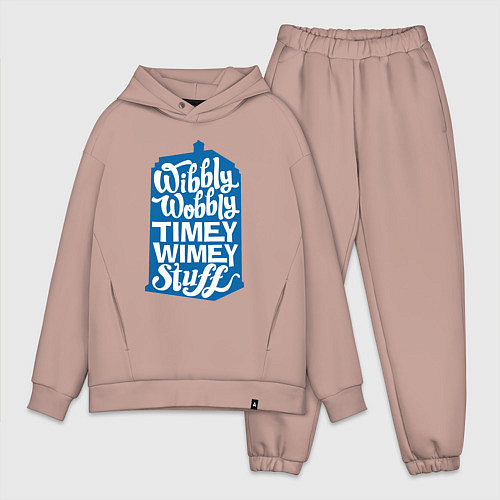 Мужской костюм оверсайз Timey stuff / Пыльно-розовый – фото 1
