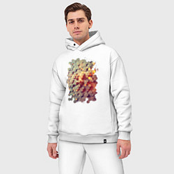 Мужской костюм оверсайз Гексагон в цвете, цвет: белый — фото 2