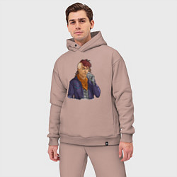 Мужской костюм оверсайз Randy Random - RimWorld, цвет: пыльно-розовый — фото 2