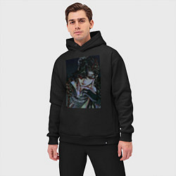 Мужской костюм оверсайз Хуа Чен арт Благословение Небожителей, цвет: черный — фото 2