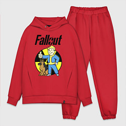 Мужской костюм оверсайз Vault boy and dog, цвет: красный