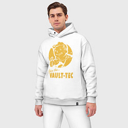 Мужской костюм оверсайз Vault boy like print, цвет: белый — фото 2
