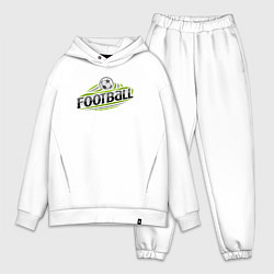 Мужской костюм оверсайз Football sport, цвет: белый
