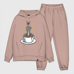 Мужской костюм оверсайз Skeletor coffee, цвет: пыльно-розовый