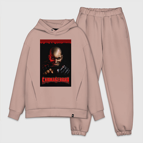 Мужской костюм оверсайз Carmageddon driver / Пыльно-розовый – фото 1