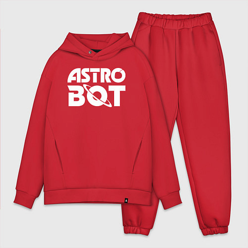 Мужской костюм оверсайз Astro bot logo / Красный – фото 1