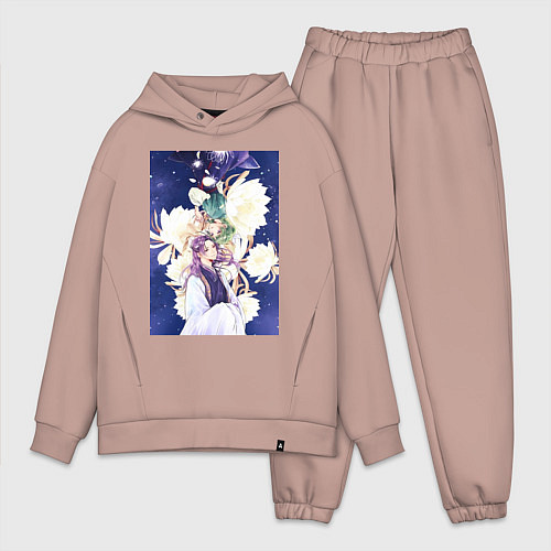 Мужской костюм оверсайз Монолог фармацевта Жэньши Расчётливый интриган / Пыльно-розовый – фото 1