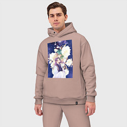 Мужской костюм оверсайз Монолог фармацевта Жэньши Расчётливый интриган, цвет: пыльно-розовый — фото 2