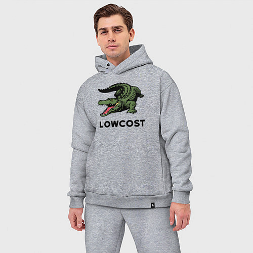 Мужской костюм оверсайз Крокодил - антибренд / Меланж – фото 3