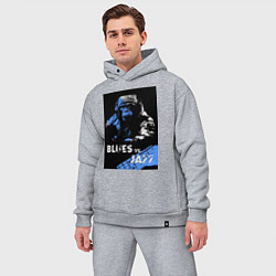 Мужской костюм оверсайз Блюз против джаза, цвет: меланж — фото 2