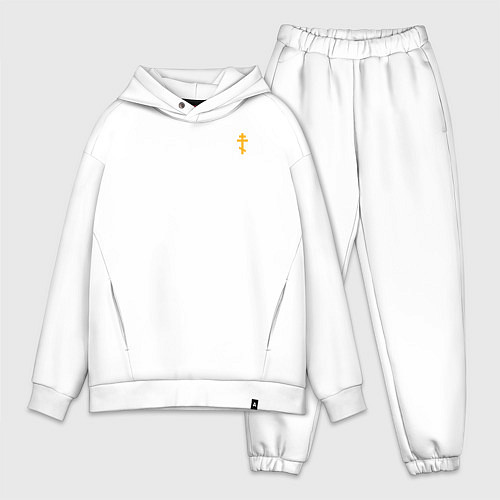 Мужской костюм оверсайз За Родину, за Сталина / Белый – фото 1