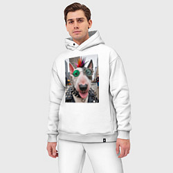 Мужской костюм оверсайз Bully punk musician - ai art fantasy, цвет: белый — фото 2