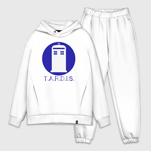 Мужской костюм оверсайз Blue tardis / Белый – фото 1
