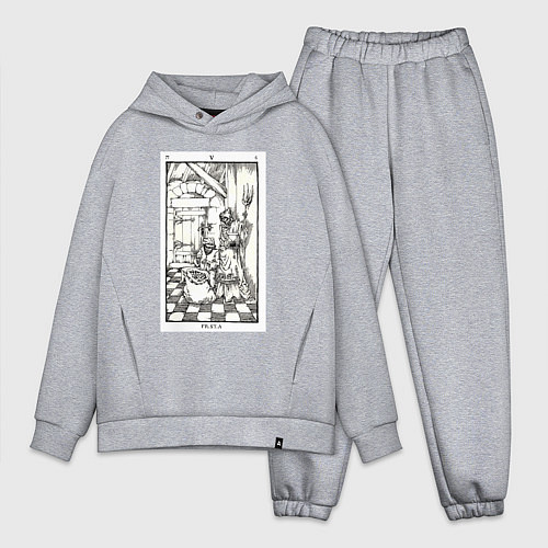 Мужской костюм оверсайз Девятые врата In vain Люцифер LCF / Меланж – фото 1